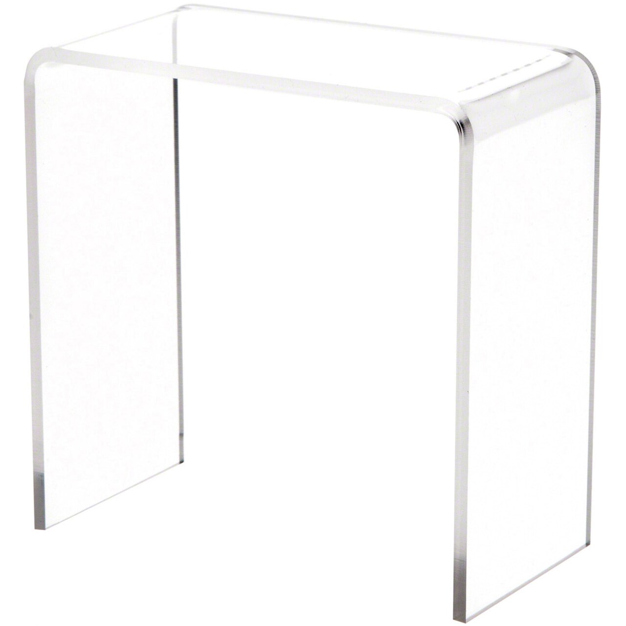Plymor Clear Acrylic Vertical Rectangular Display Riser, 4" H x 4" W x 2" D (1/8" thick)